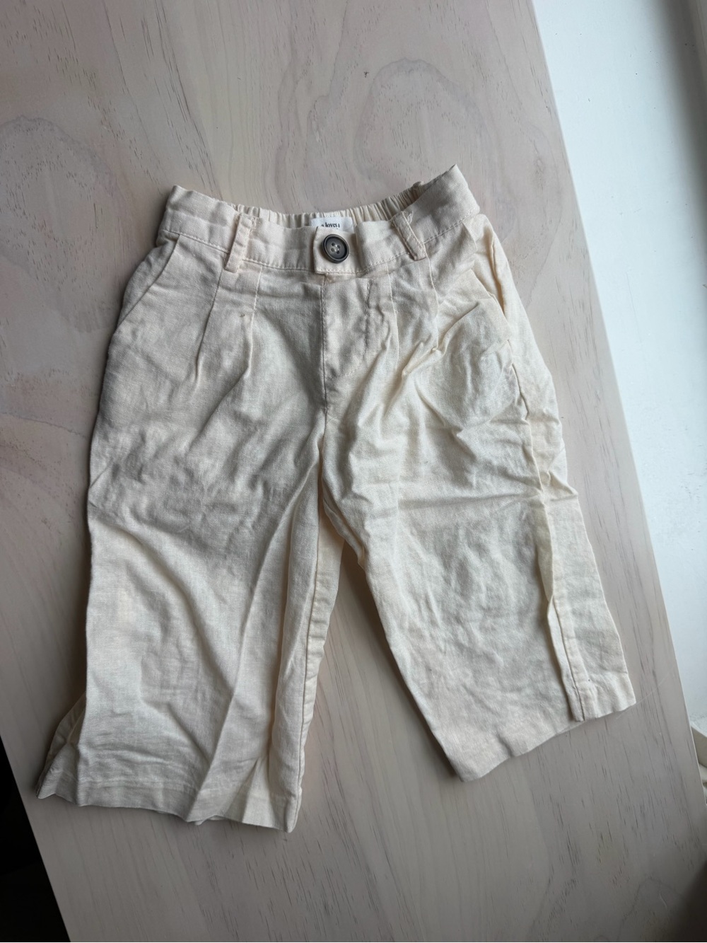 A loves a girls Cream Linen-Look Pants